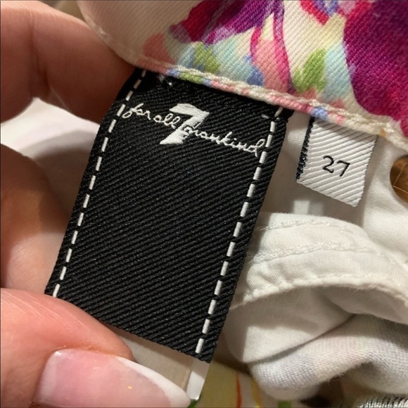 7 FAM The cropped skinny in Tropical palms print - Picture 8 of 8